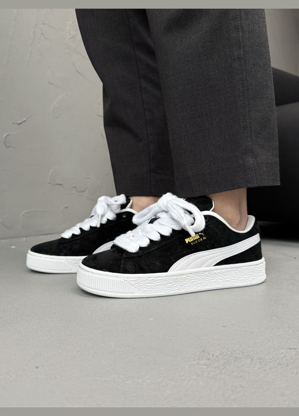 Кросівки жіночі і чоловічі Puma Suede Xl Black | Пума Суід чорні No Brand чорні демісезони (338793286)