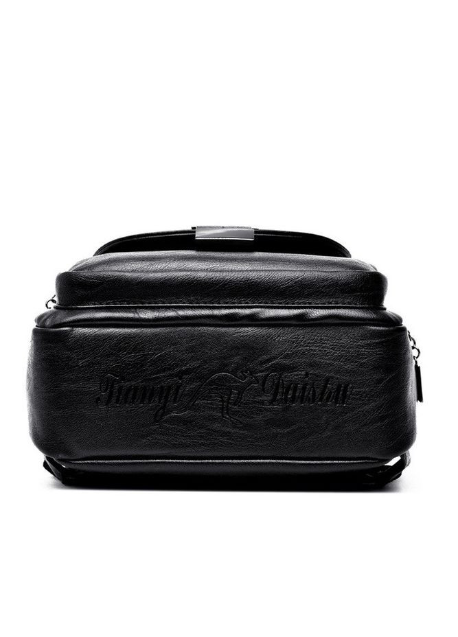 Жіночий рюкзак кенгуру міні бананка на плече еко шкіра чорний (sku_688) No Brand (330576489)