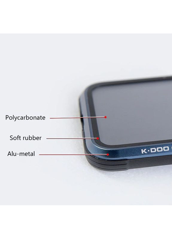 Чехол PC+TPU+Metal K DOO Ares для Apple iPhone 13 Pro (6.1") Синий Epik (372499456)