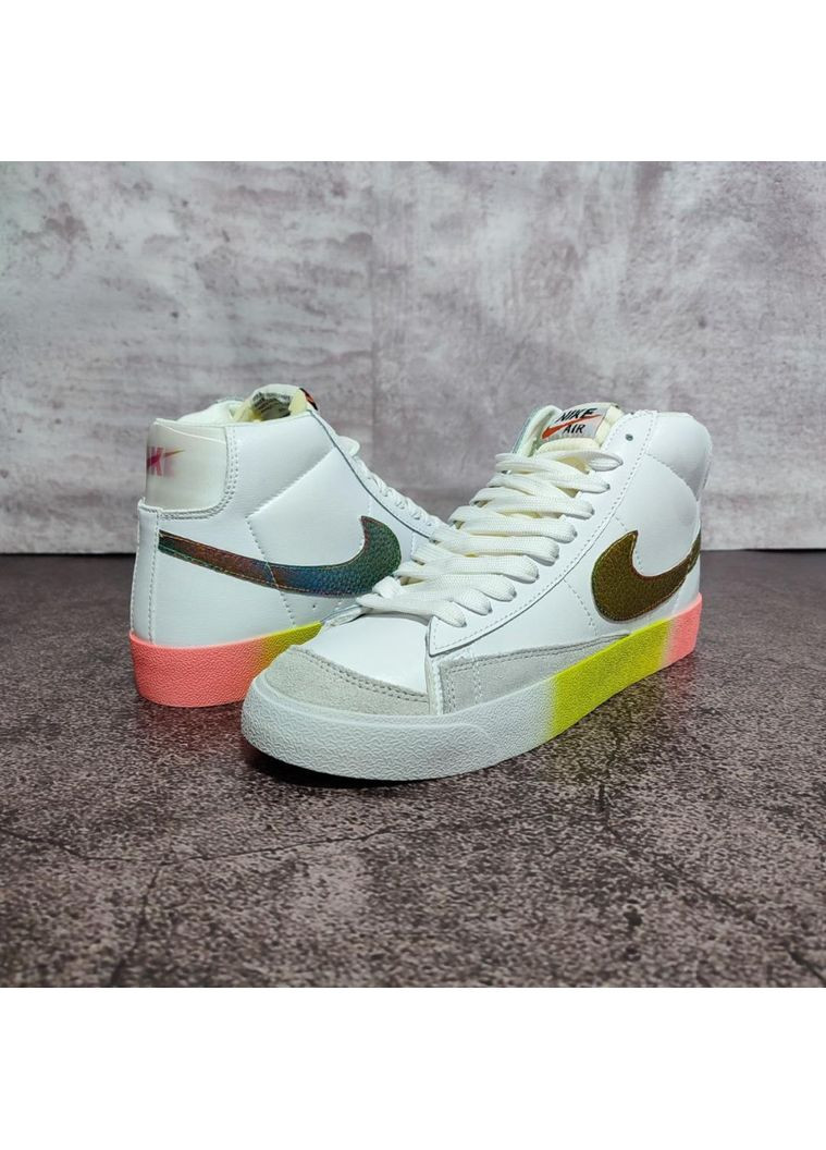 КРОССОВКИ ЖЕНСКИЕ NIKE BLAZER MID 77 MULTICOLOR НАЙК БЛЕЙЗЕР No Brand белые демисезоны (368867402)