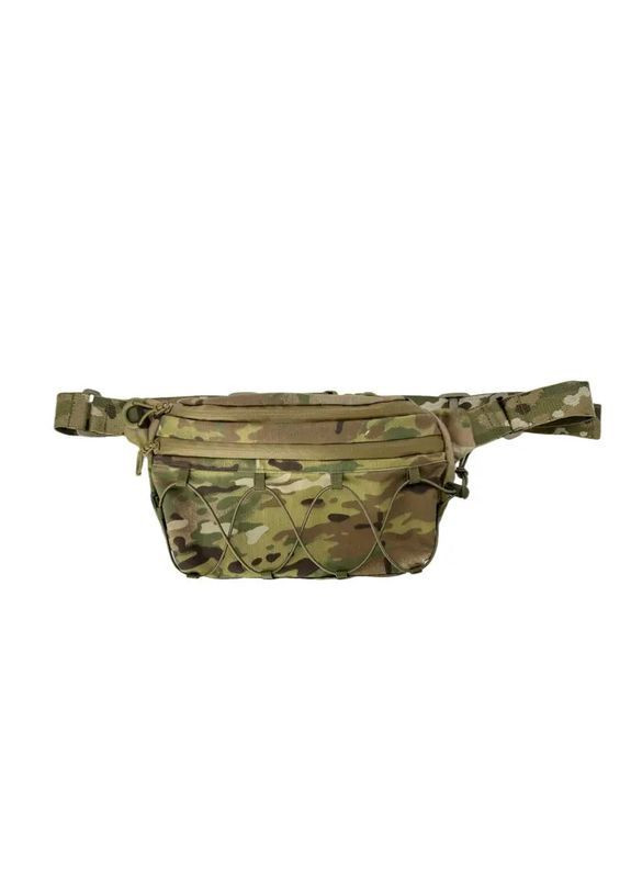 Мужская сумка бананка на пояс WolfPack, с резиновой крепью для вещей. Мужская текстильная сумка на поясе. HardKIT 8237222-HK (370140814)