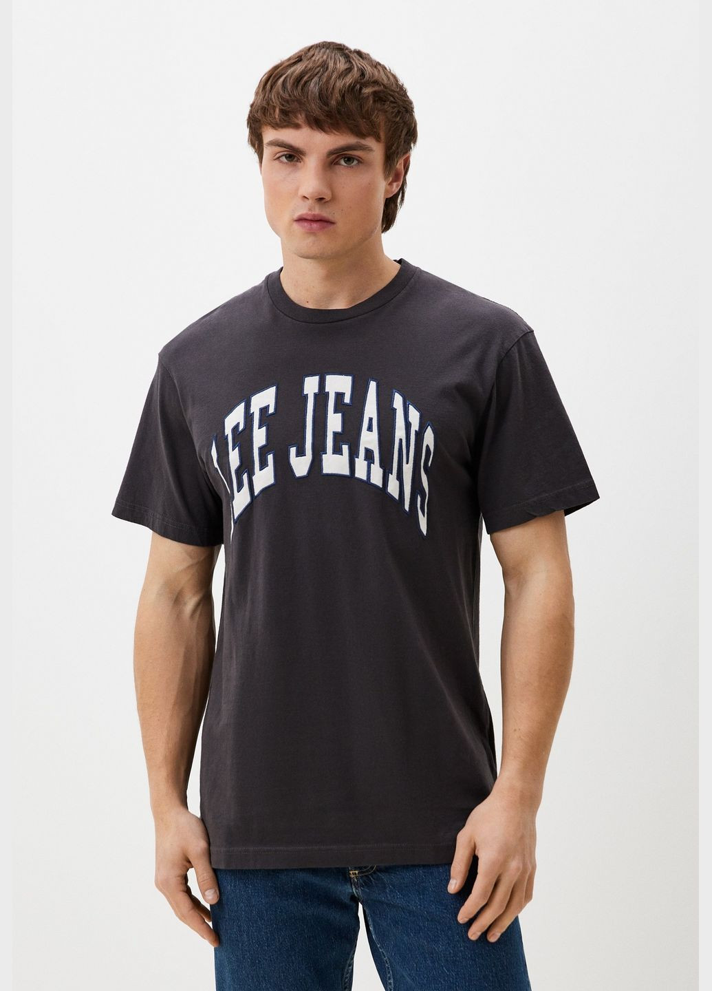 Чорна футболка Lee Varsity 112341727