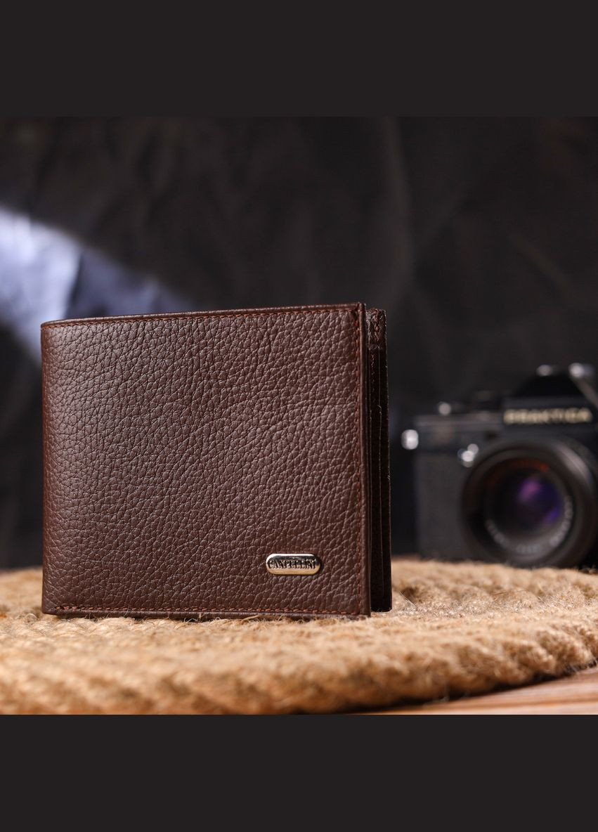 Гаманець чоловічий шкіряний у два додавання флотар 21586 Коричневий Canpellini (306881834)