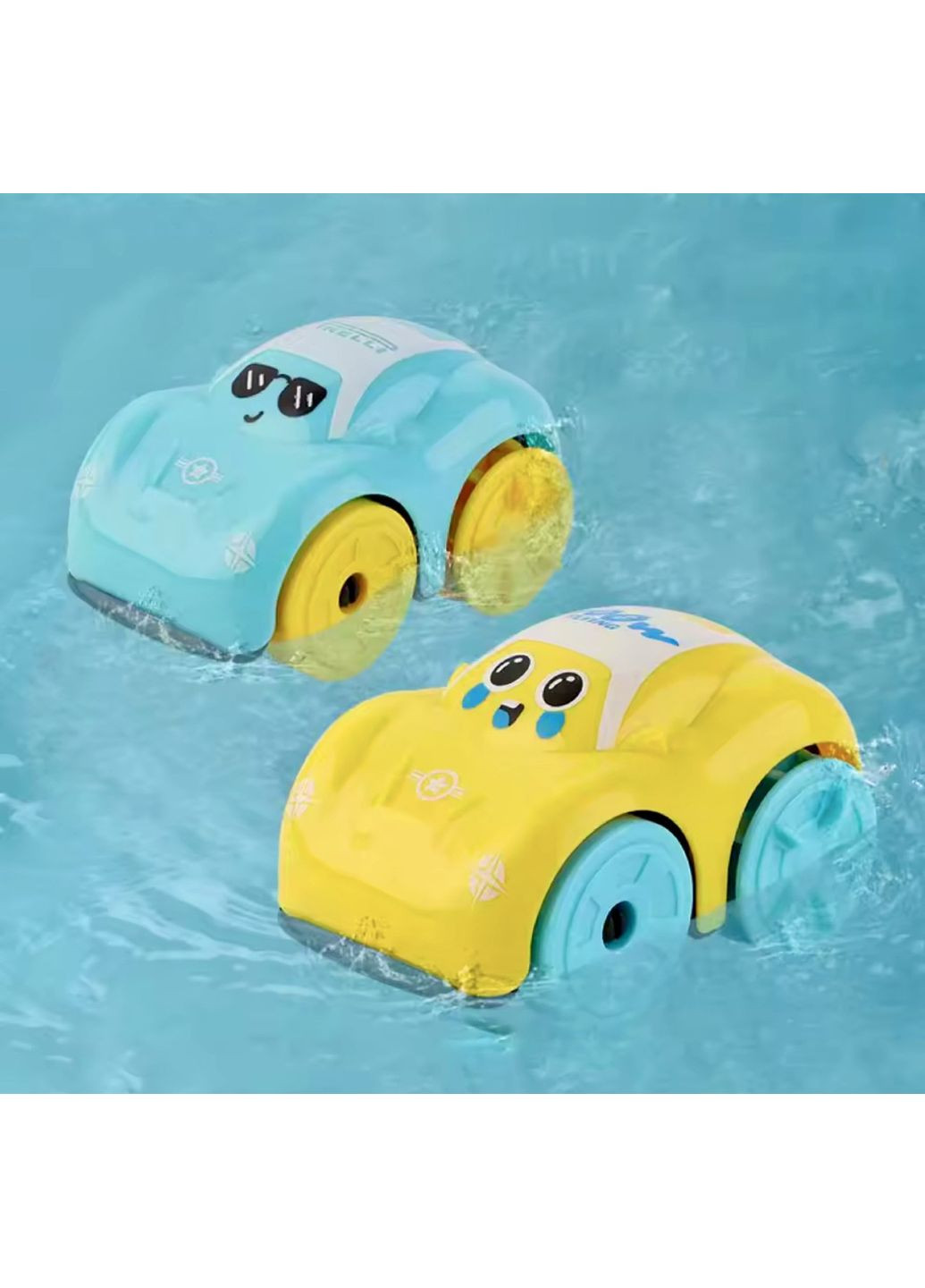 Машинка для детей инерционная (механическая, заводная) детская с очками - голубая No Brand (364553112)