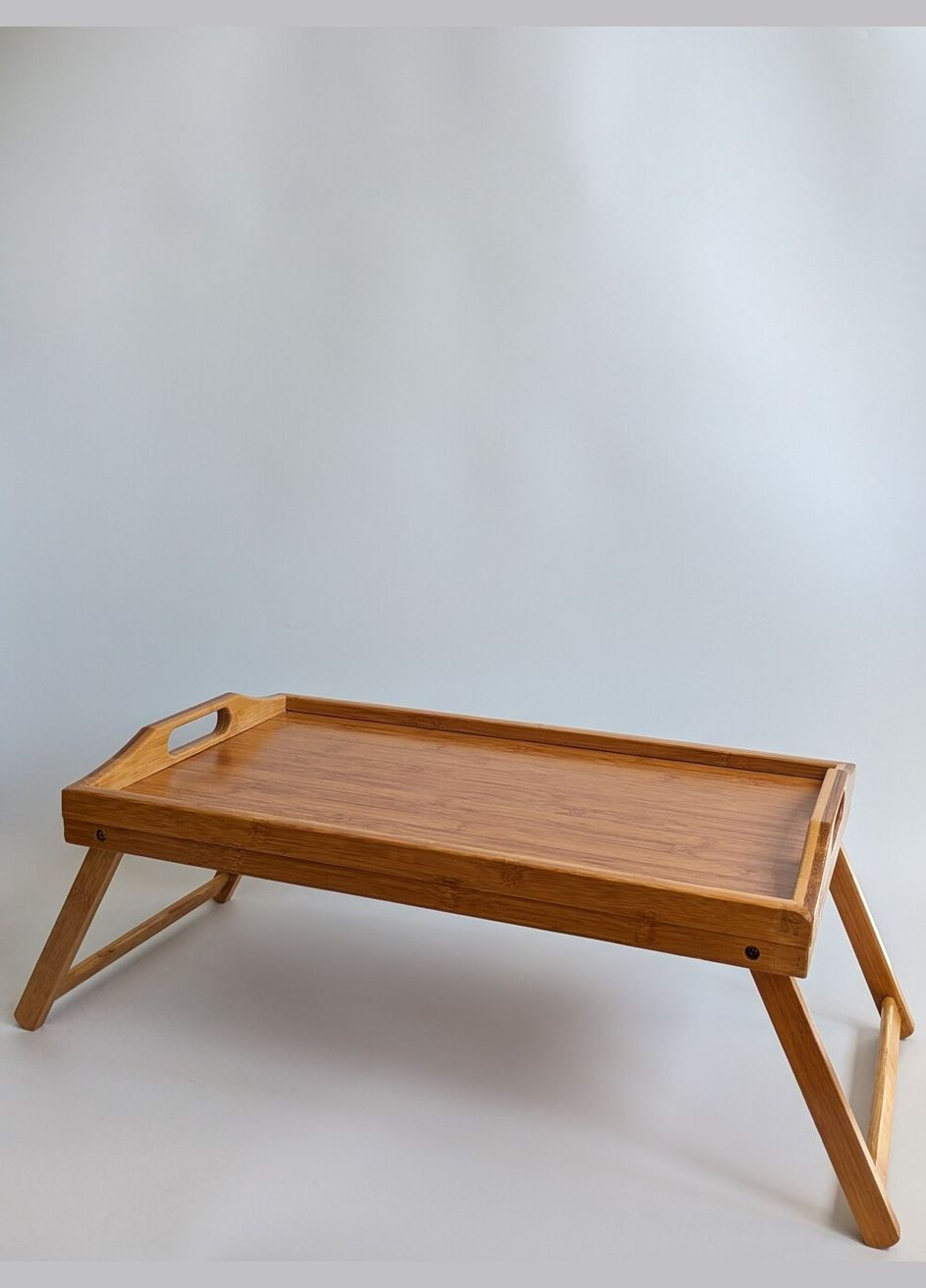 Столик-таця бамбуковий розкладний з ніжками No Brand (347332530)
