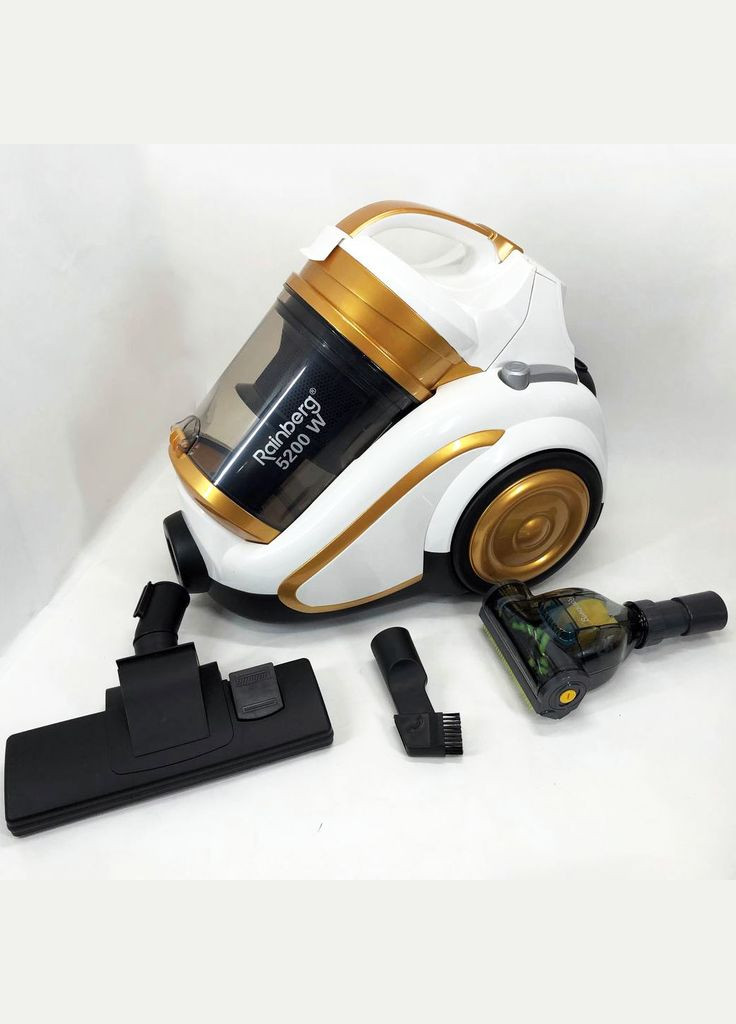 Пылесос RB-658TB колбовый с регулятором мощности и турбощеткой 5L - 5200 Вт, пылесос домашний Rainberg (364664988)