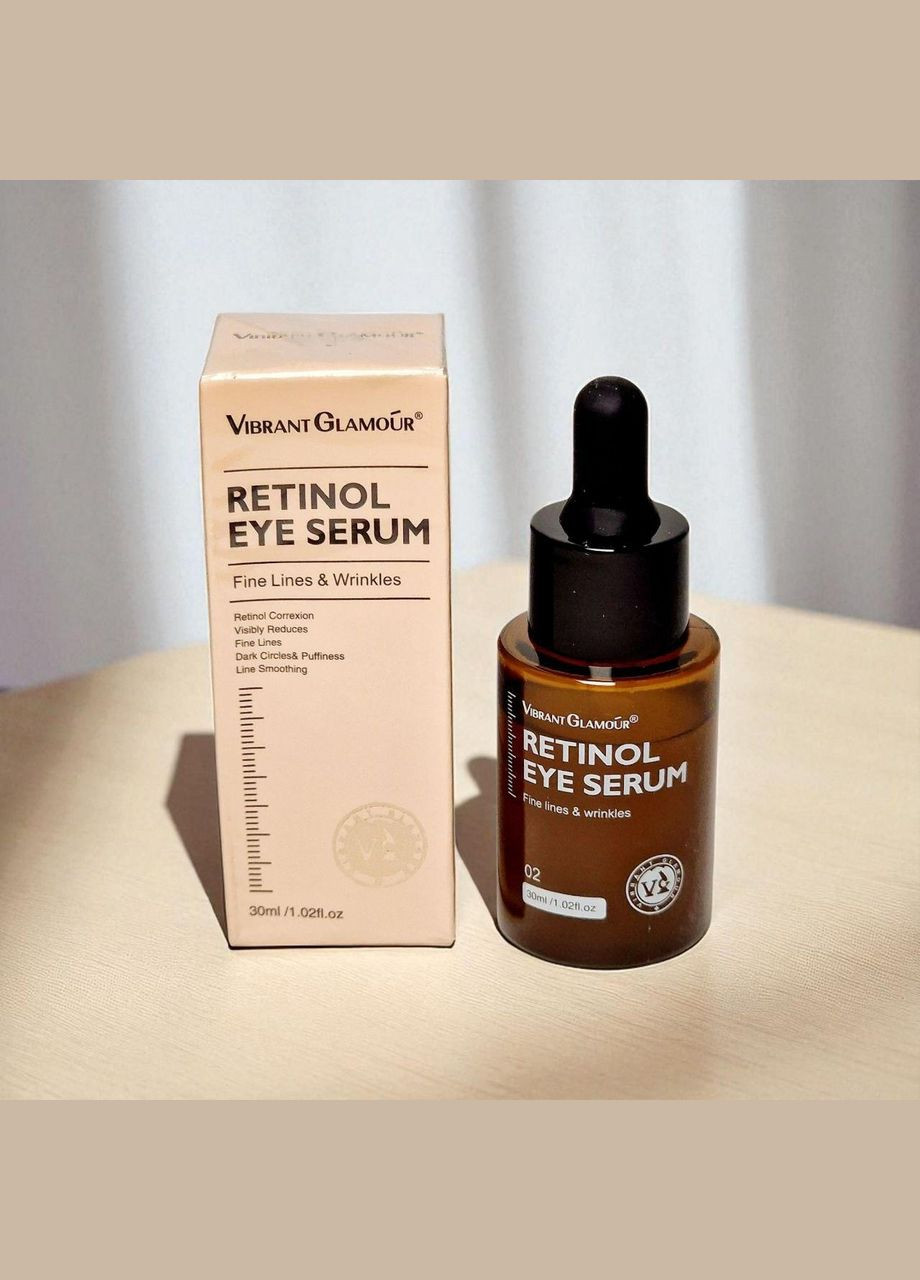 Сироватка для шкіри навколо очей з ретинолом антивікова Vibrant Retinol Eye Serum 30мл Glamour (342336061)