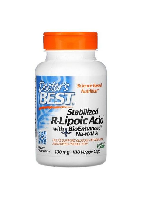 Stabilized R-Lipoic Acid 100 mg 180 Veg Caps Doctor's Best (314745298)