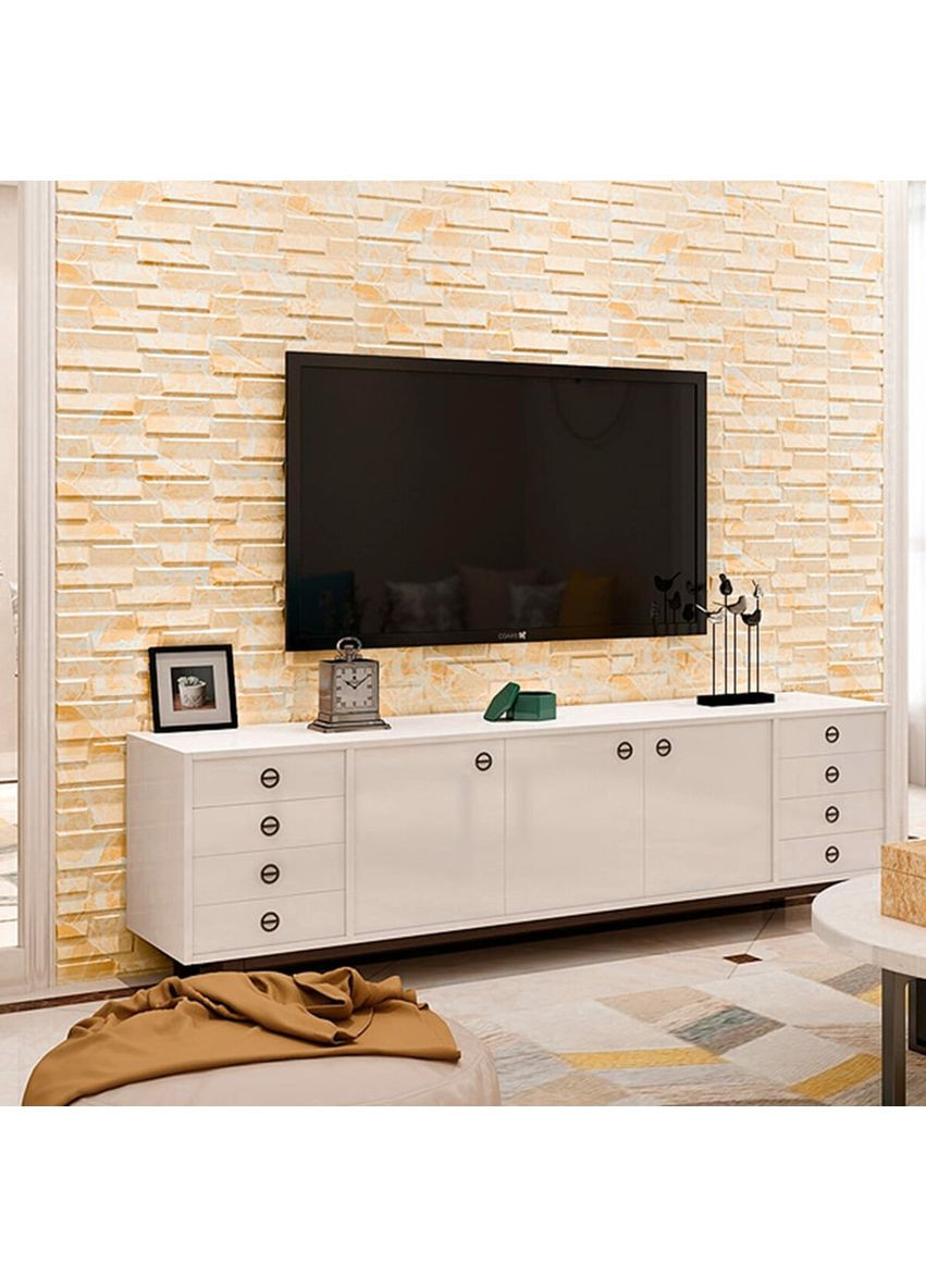 3D панель самоклеящаяся кладка 700х770х7мм Желто-белая (039) SW-00000563 No Brand (362115226)