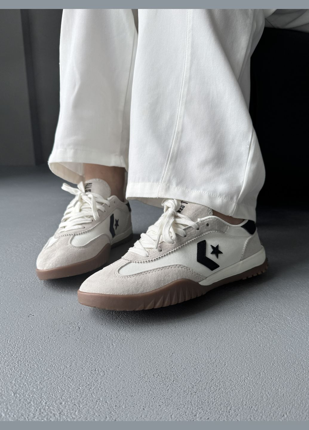 Кросівки жіночі і чоловічі Converse Run Star Trainer White Black | Конверс Ран білі No Brand білі демісезони (342717941)