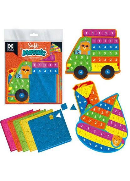 Набор для творчества с плюшевой мозаикой «Транспорт» рус Vladi toys (369729389)