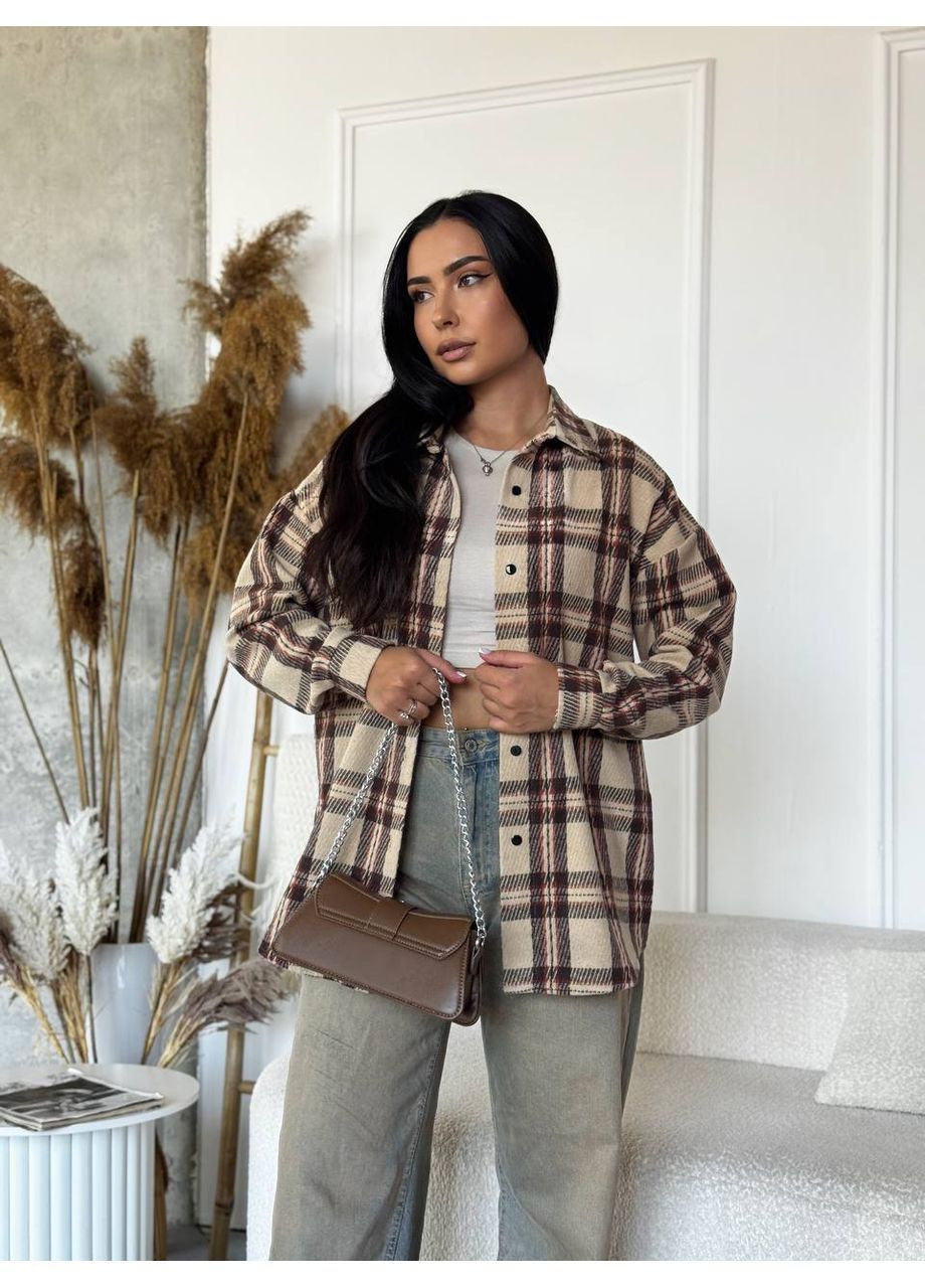 Сорочка байка кашемір тепла у клітинку на ґудзиках Україна (362556472)