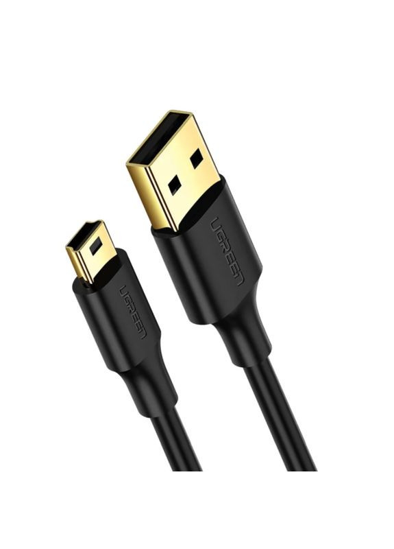 Перехідник US132 USB 2.0 A Male to Mini 5 Pin Male Cable 1m (Black)(UGR-10355) (UGR-10355) Ugreen (357474550)