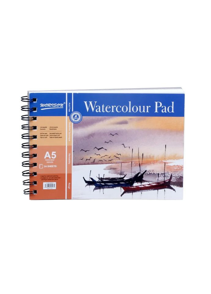 Альбом для акварели Watercolor Pad формат А5 24 листа 180г/м² Worison (322635077)