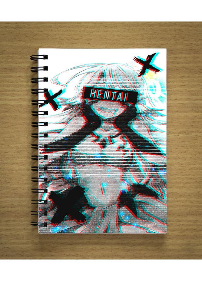 Блокнот Sketchbook Скетчбук с принтом Ahegao | Ахегао | Anime Girl | Аниме #01 Kika (362692778)