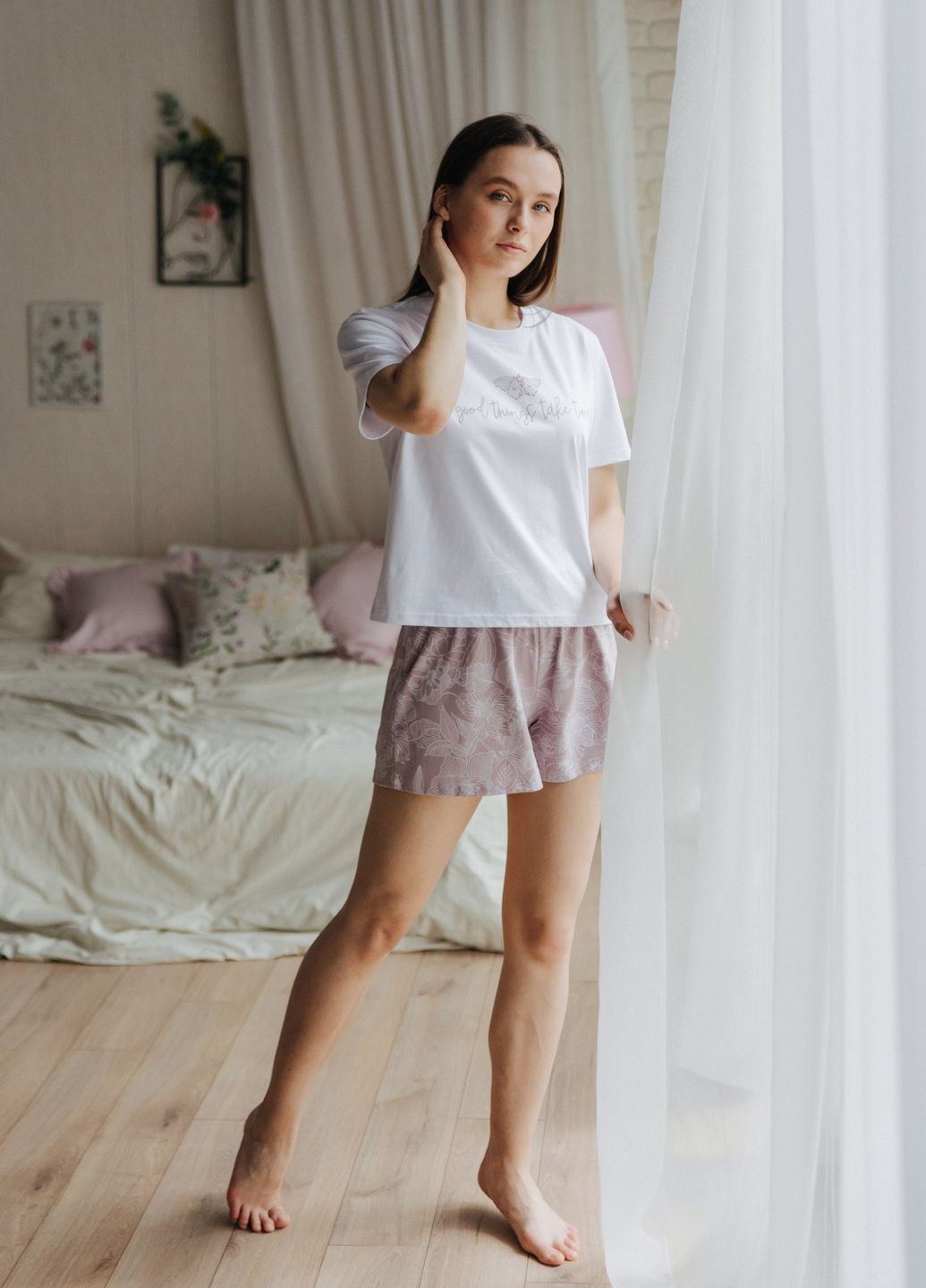 Біла всесезон піжама жіноча NEL