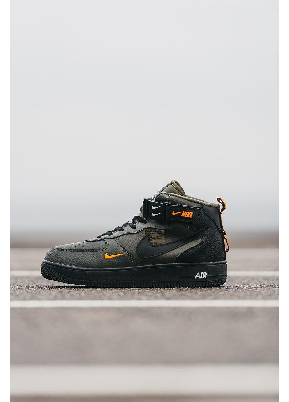 КРОСІВКИ ЖІНОЧІ NIKE AIR FORCE HIGH GREEN WINTER НАЙК АІР ФОРС 1 ПРЕМІУМ No Brand сірі зими (367169126)