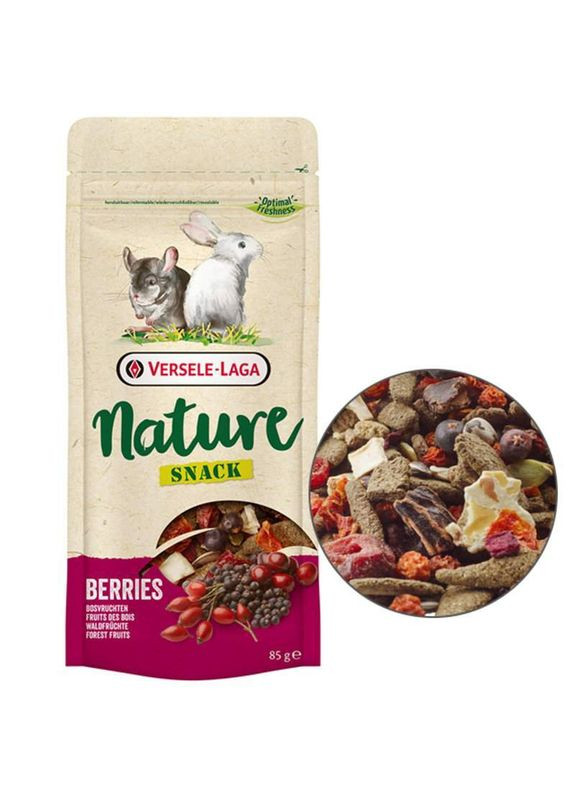 Лакомство "Снек Ягоды" для кроликов и травоядных и всеядных грызунов Nature Snack Berries - 85 г Versele-Laga (327055738)