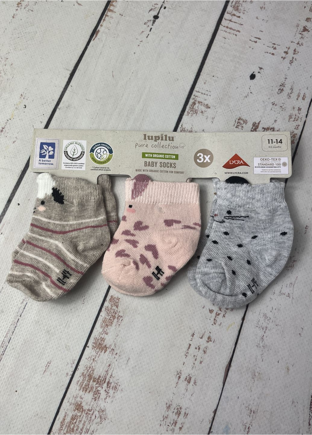 Шкарпетки (набір 3 пари) дитячі Різнобарвний (55/100) Lupilu (366265738)