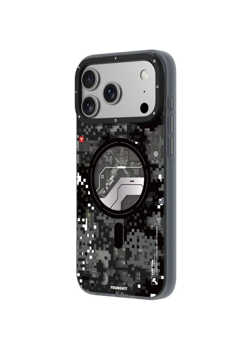 Чохол Camouflage with Magnetic Ring для Apple iPhone 17 Pro Max Shadow Camo [168239] YoungKit (400789452)