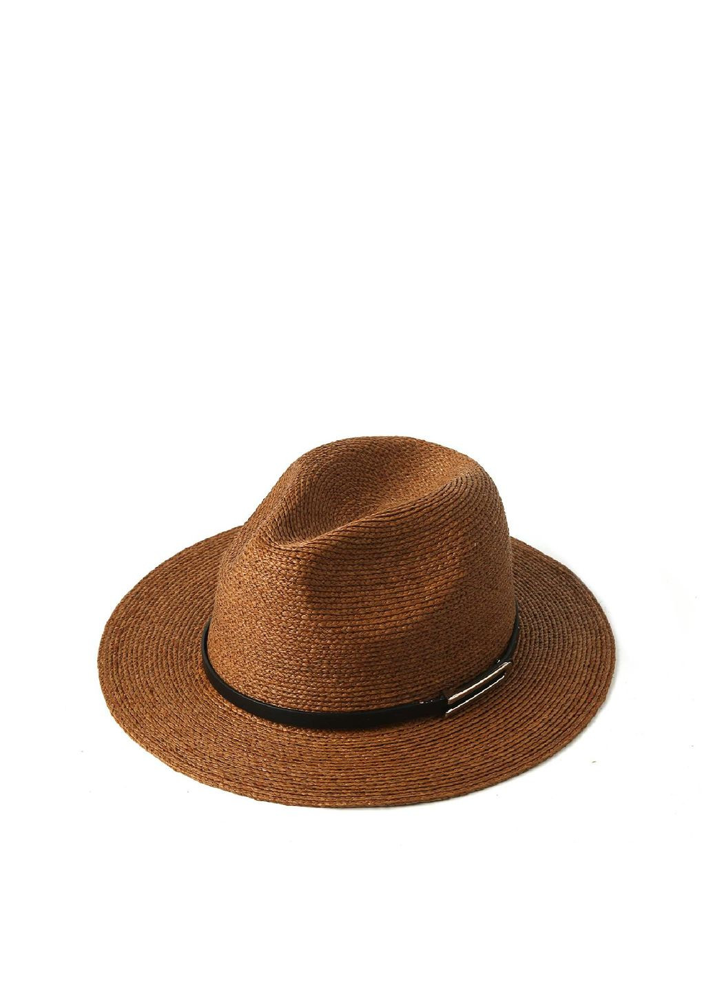 Шляпа федора женская рафия коричневая KELLY LuckyLOOK 818-218 (289478313)