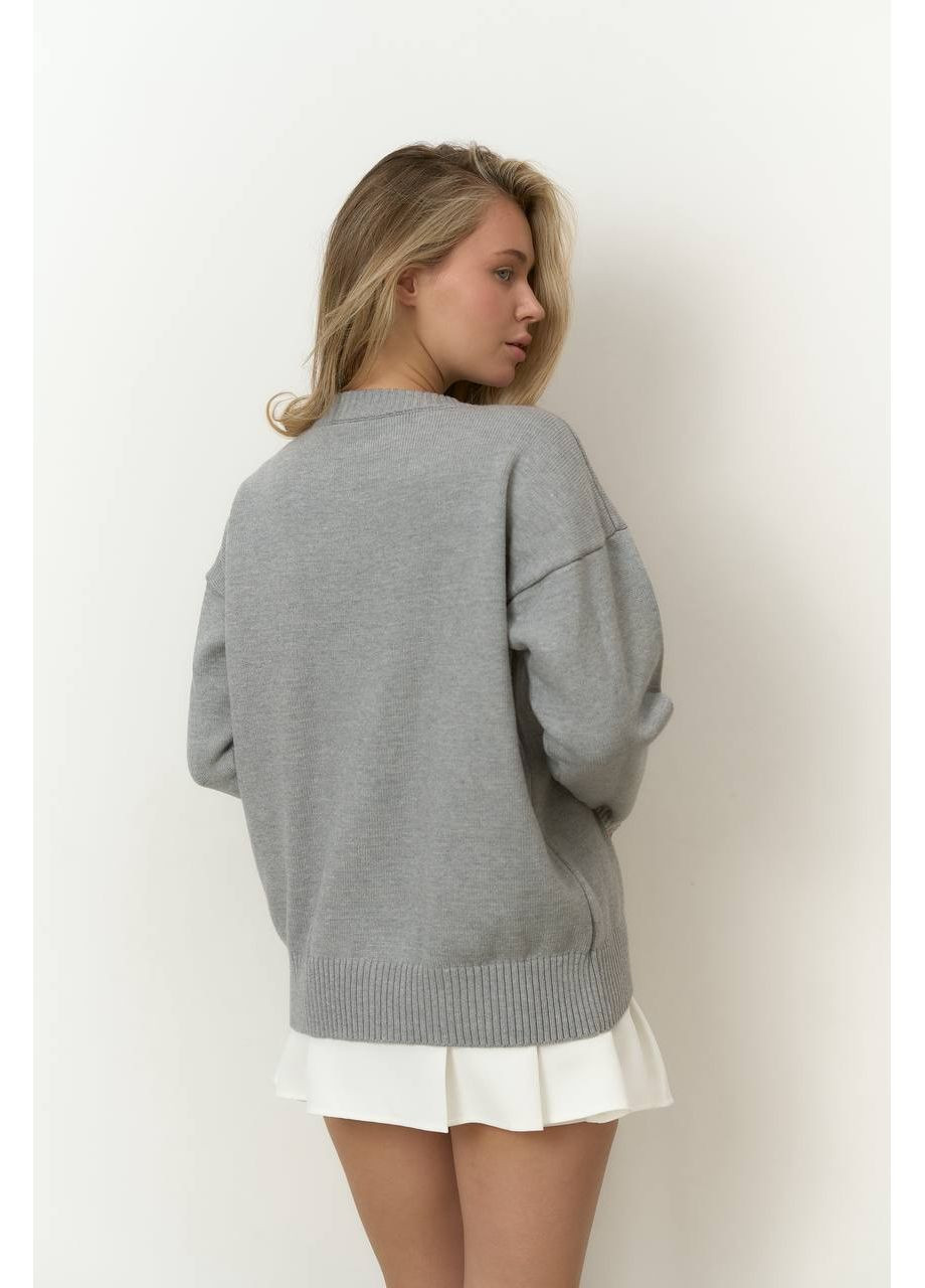 Серый демисезонный свитер ami джемпер Україна