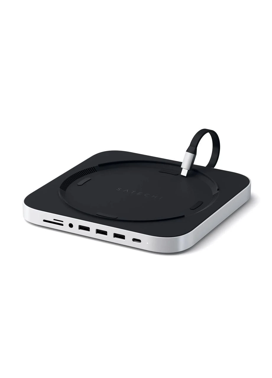 Алюминиевая подставка Хаб, Док-станция, концентратор для Mac mini M2/M1 Stand&Hub Док-станция для Mac Studio Satechi (361292749)