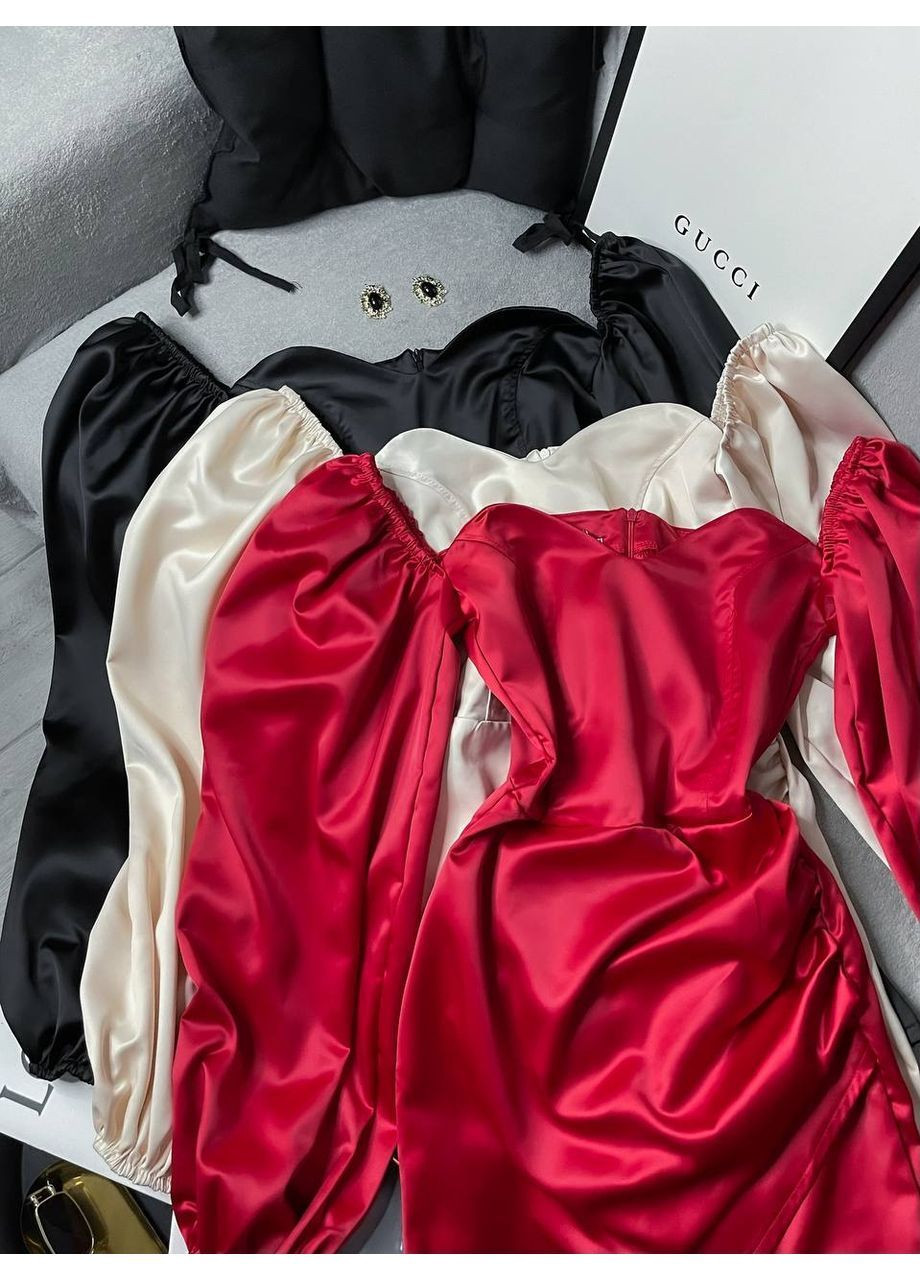 Червона коктейльна, вечірня, кежуал сукня No Brand однотонна