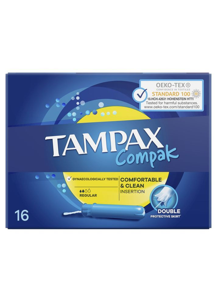 Тампоны с аппликатором Compak Regular Duo 16 шт Tampax (366031600)