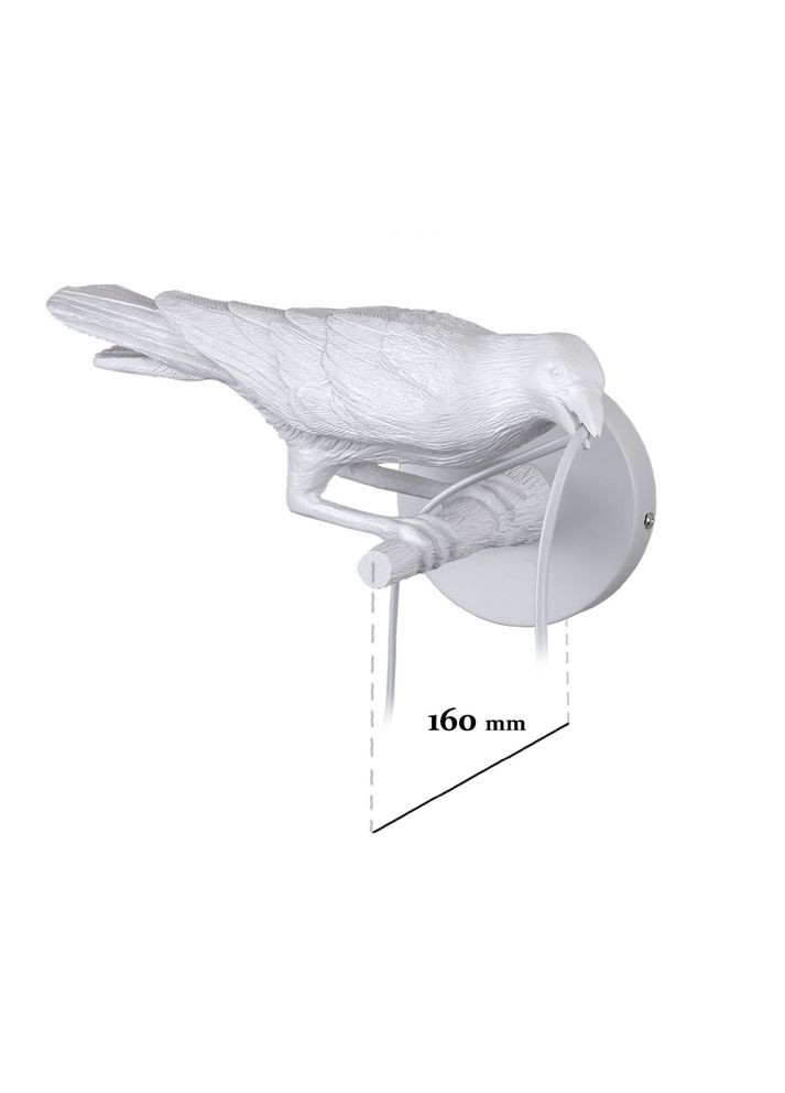 Настенный светильник "Ворона" на левую сторону 909-VXL8055L WH No Brand (370070233)