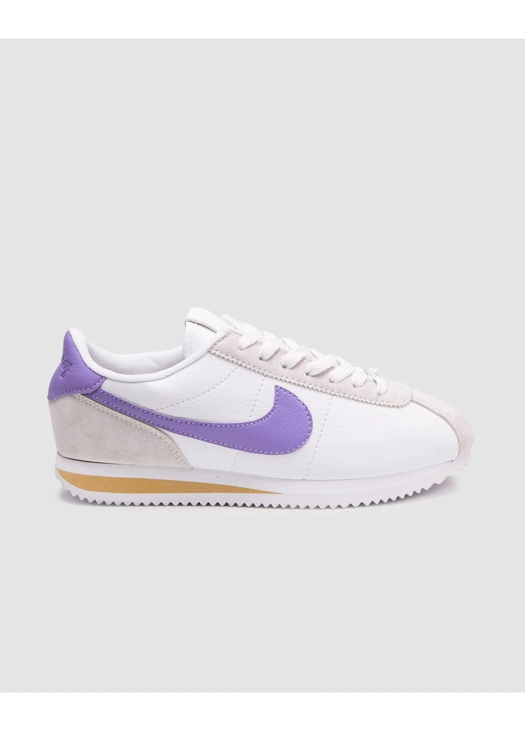 Білі літні кросівки nike cortez white/purple найк кортез No Brand