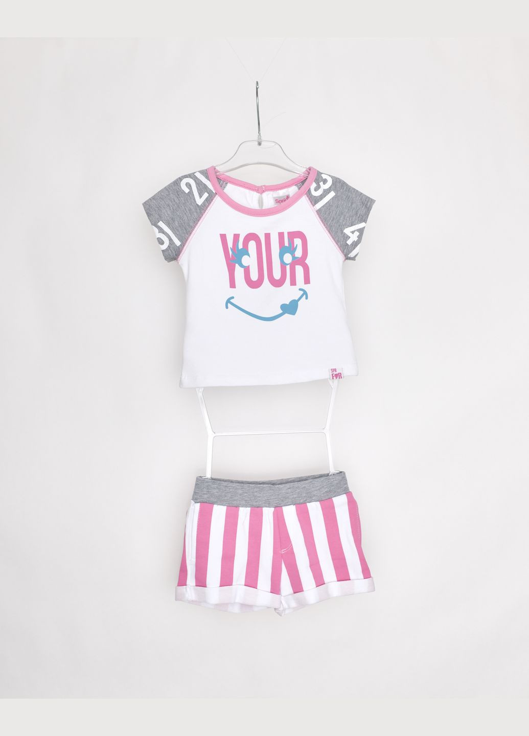 Розовый летний комплект(футболка+шорты) Sprint