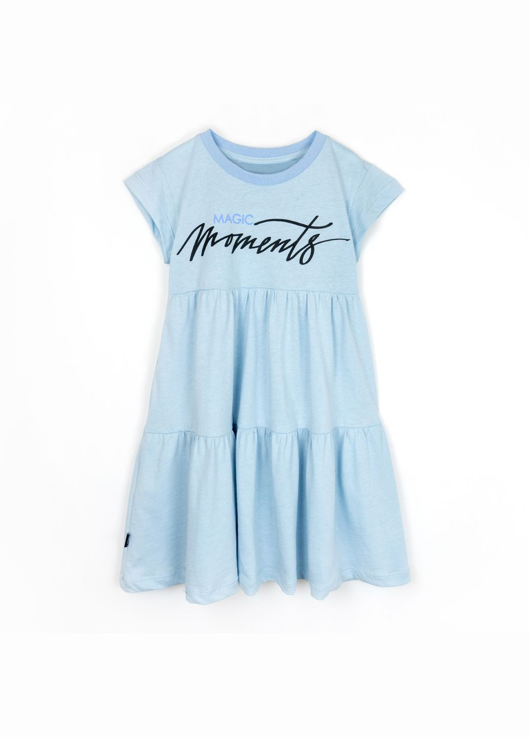 Блакитна сукня для дівчинки із принтом moments dexter's (341845615)