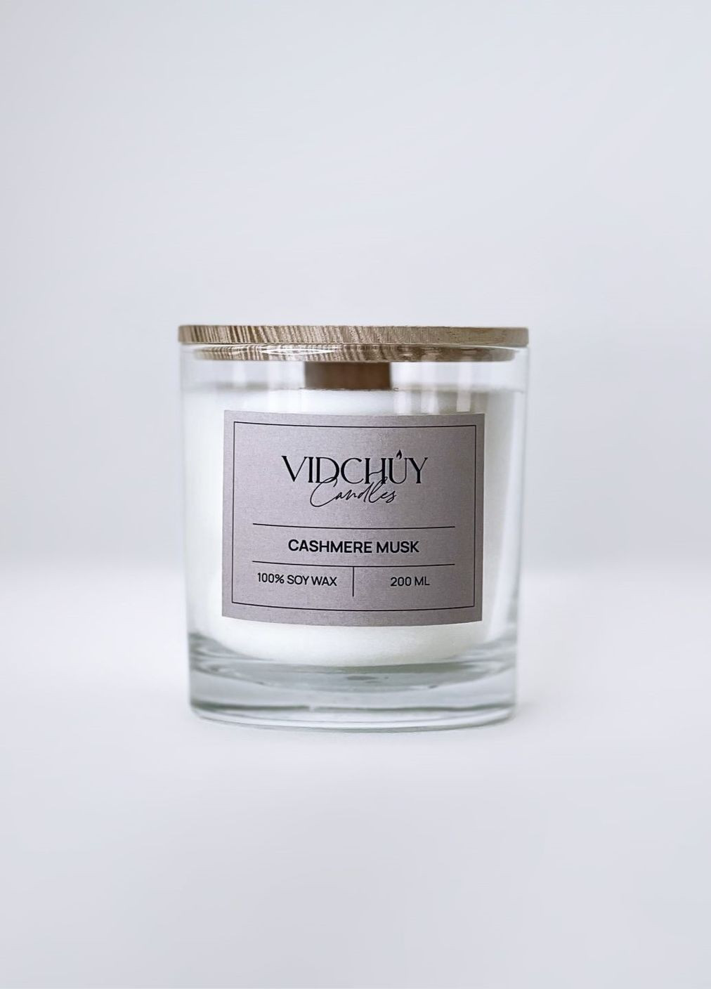 Соєва аромасвічка Cashmere Musk / Кашеміровий мускус, 200 мл VIDCHUY свічка у склянці (314838641)