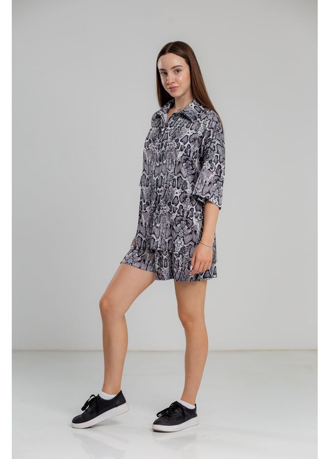 Женский домашний костюм 24.2304 42(S)-46(L) Темно серый принт AKSAN (312353801)