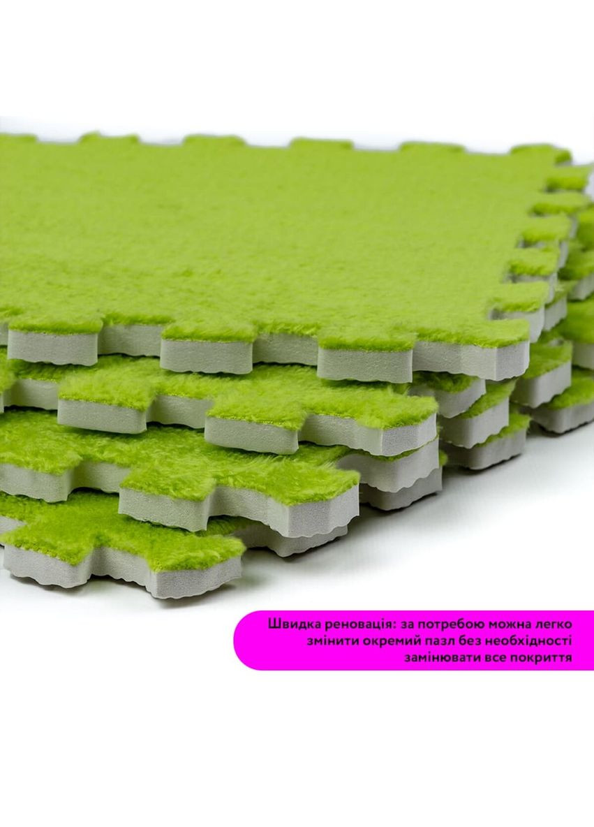 Полпазл плюшевый САЛАТОВЫЙ 30x30x1cm (D) SW-00002094 Sticker Wall (299843648)