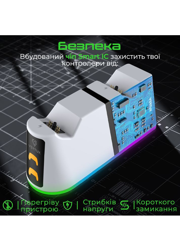 Зарядная станция duodock-ps5 White VERTUX (326033536)