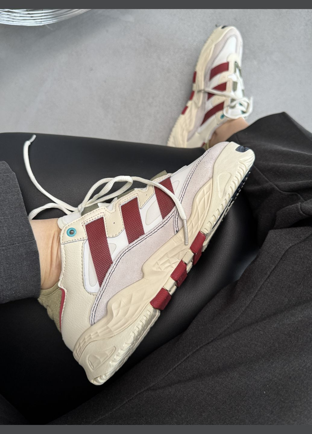 Кроссовки женские и мужские Adidas Niteball beige | Адидас Найтбол бежевые No Brand бежевые демисезоны (316091113)