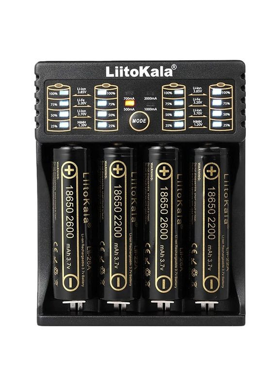 Універсальний зарядний пристрій Lii402 для 18650, AA, AAA Li-Ion, LiFePO4, Ni-MH/Cd + PowerBank LiitoKala (273255457)