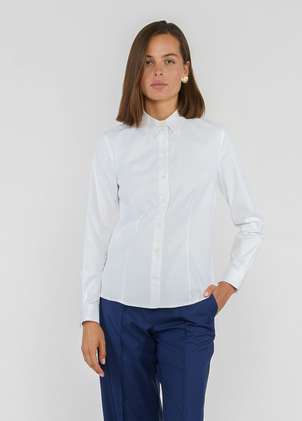 Белая кэжуал рубашка Arber