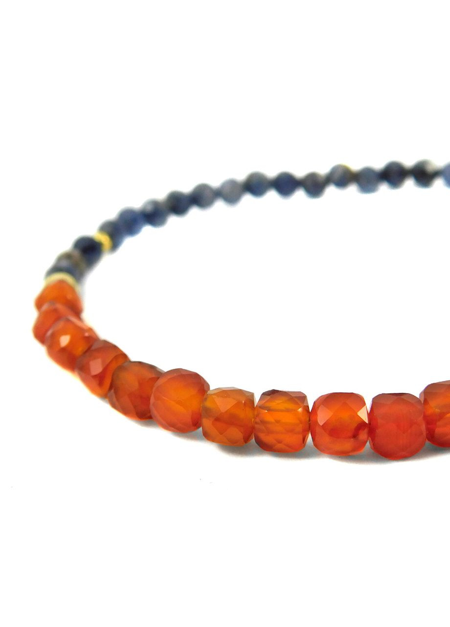 Браслет "Архитектура" Сапфир, Сердолик 15 Fursa fashion (324228405)