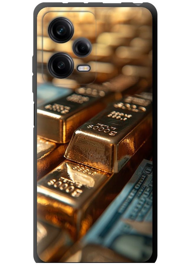 TPU чорний чохол 'Сяйво золота' для Endorphone Xiaomi Redmi Note 12 Pro 5G (291128288)