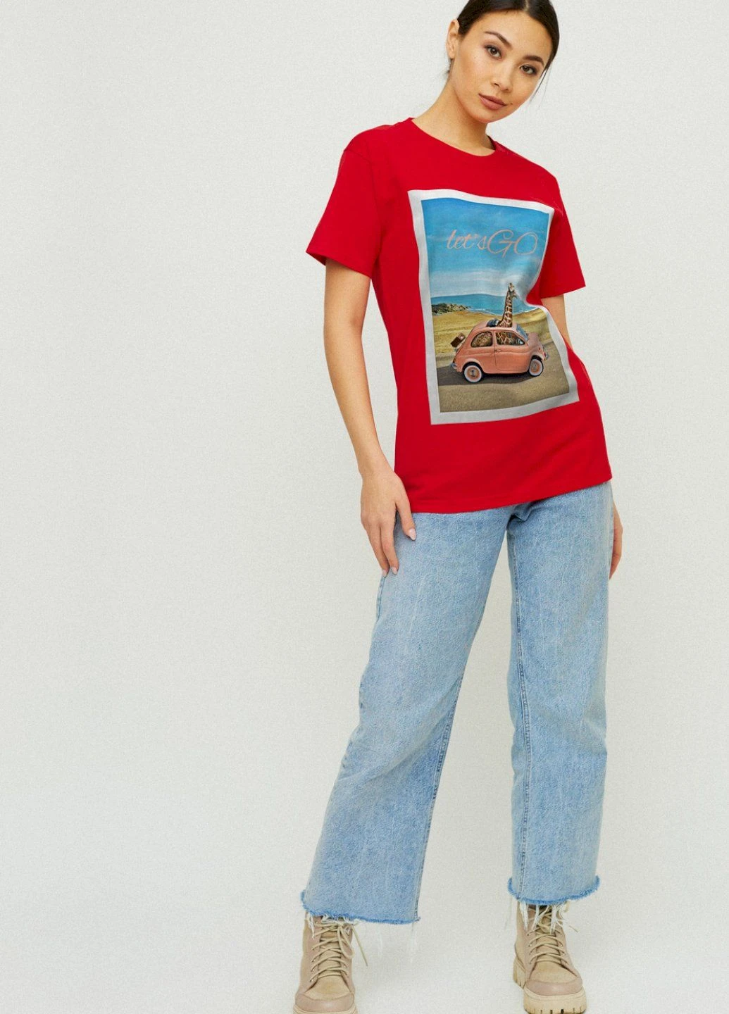 Футболка Boyfriend / air print / YAPPI - (227171663)
