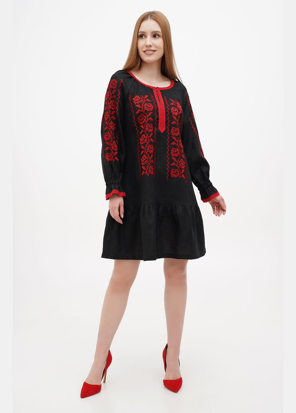 Черное платье славена, голубой, р.42, код 0325/42/1305 ГАЛЕРЕЯ ЛЬОНУ