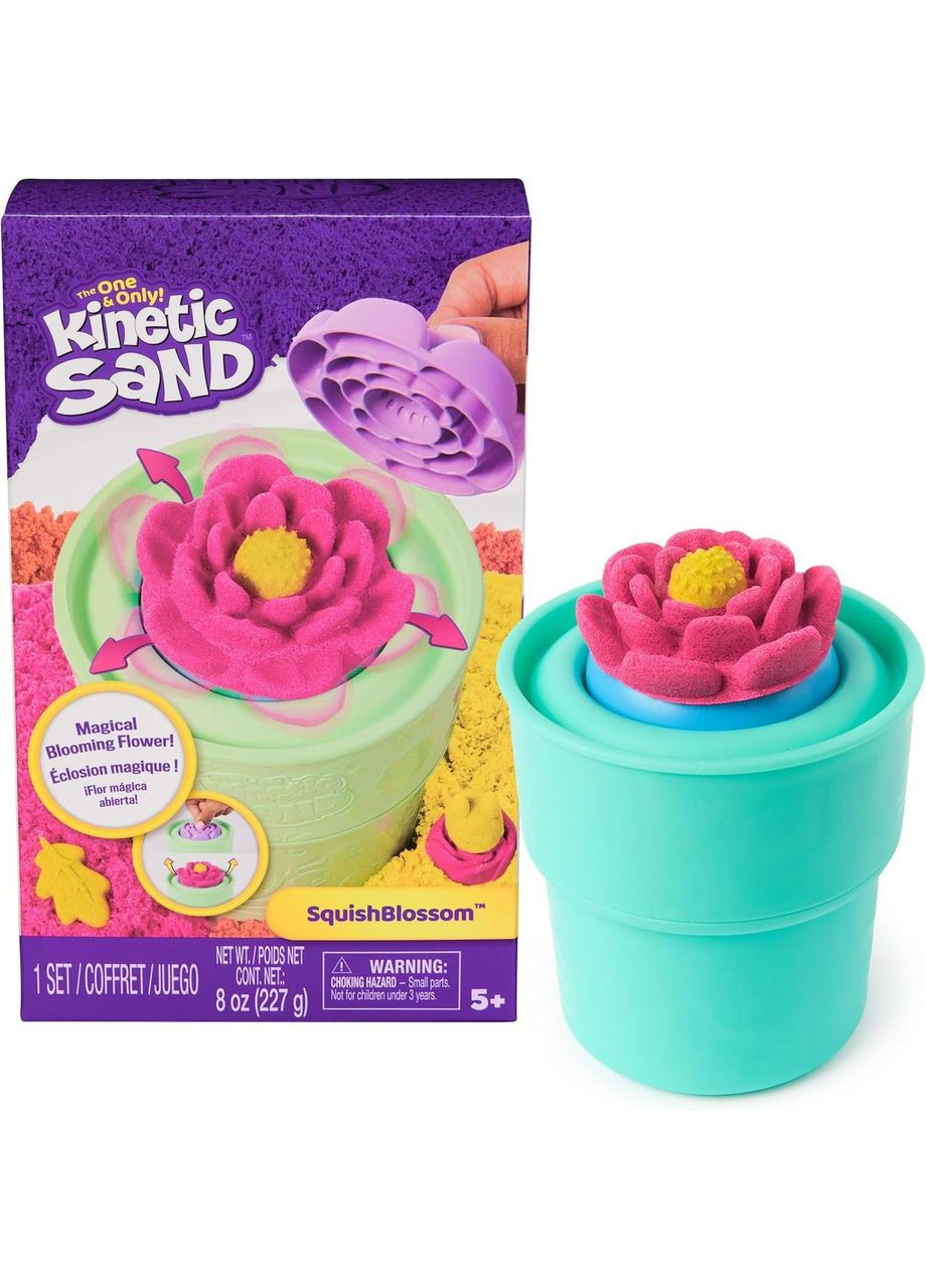 Набір кінетичного піску Kinetic Sand "Казкові квіти" 2 кольори 227 г, кінетичний пісок Squish Blossom Blooming Flower Spin Master (360715716)