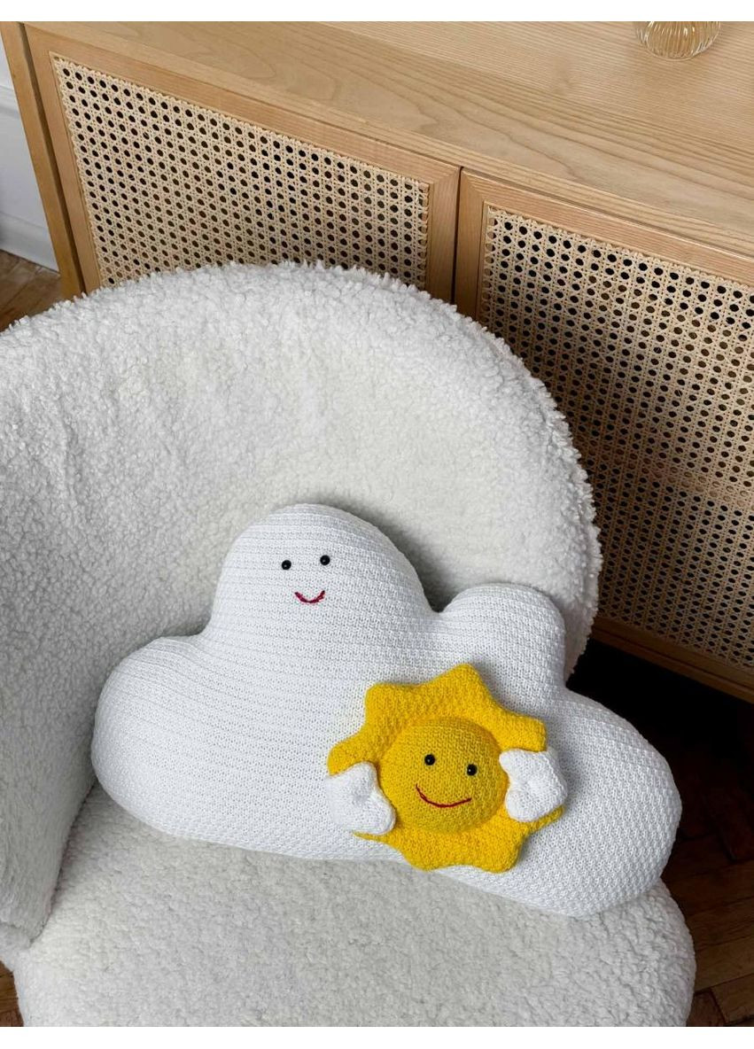 Декоративна іграшка Хмаринка з сонечком 50см ручна робота для інтер'єру подарунок до свята ProDobro (369365286)