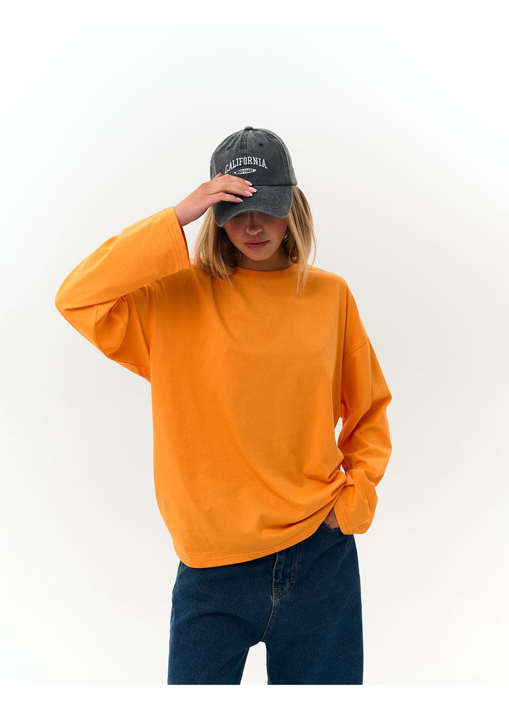 Унисекс лонгслив оверсайз котон (0012700BEL3XL) Casual Trend №127 - (361029278)