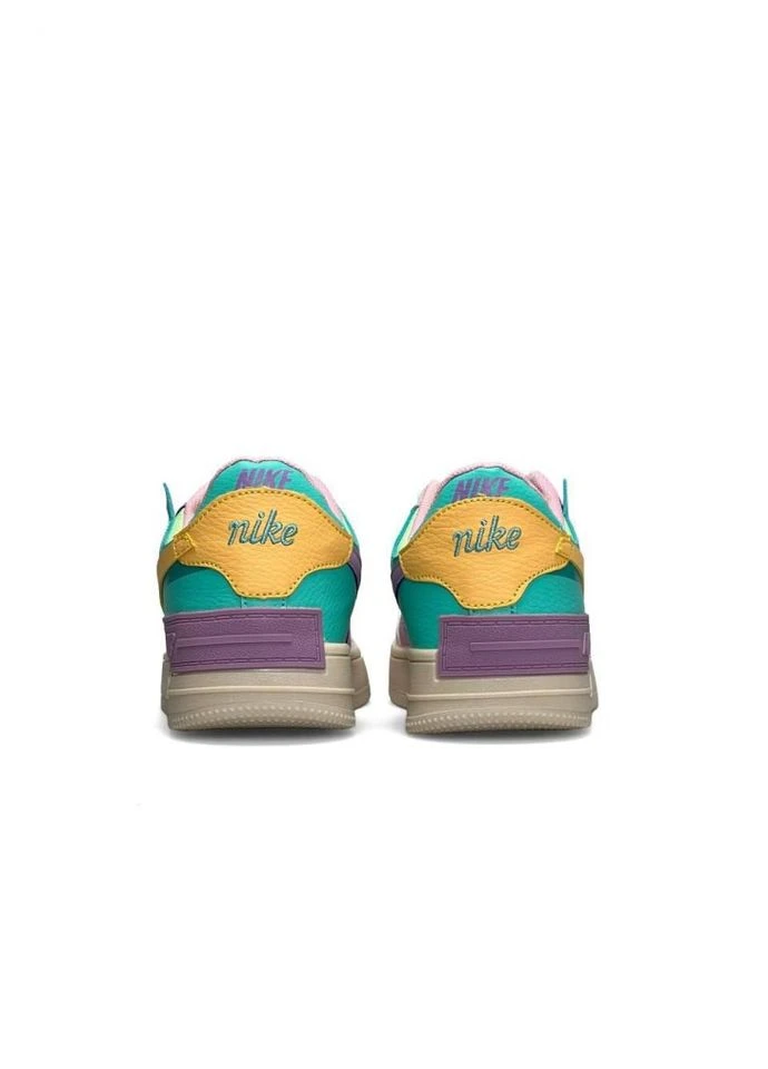 Комбіновані кросівки shadow turquoise yellow No Brand Air Force 1
