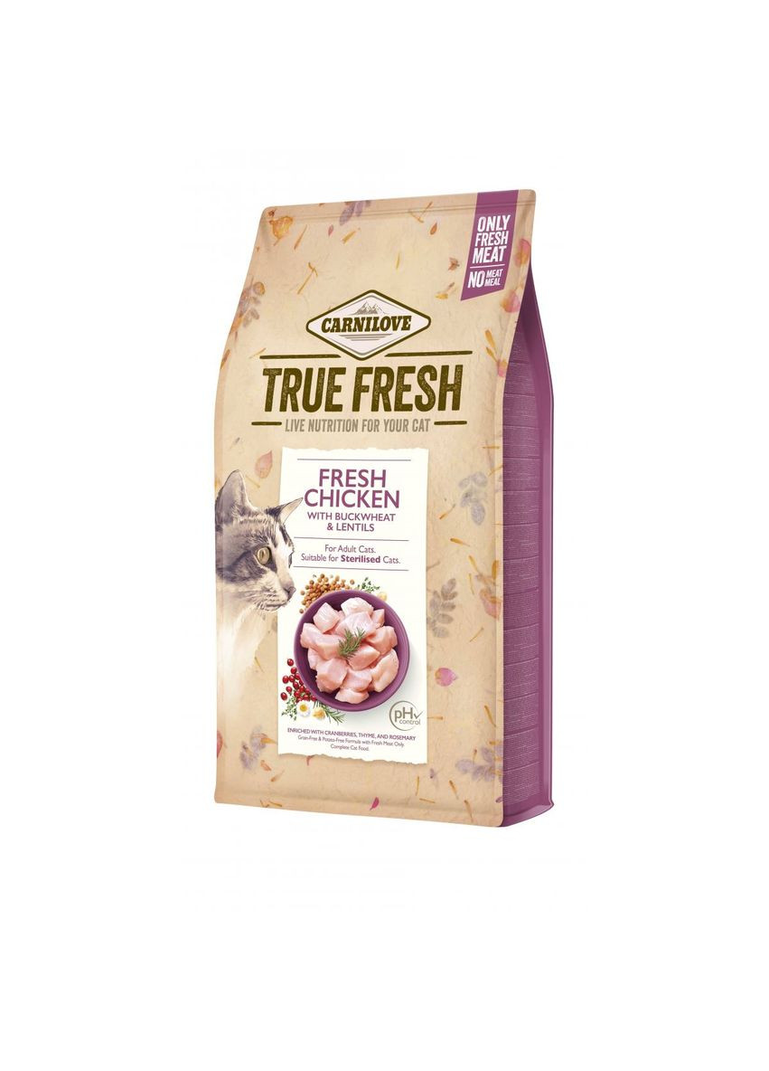 Сухой корм True Fresh Cat для взрослых кошек, с курицей, 1,8 кг Carnilove (292114806)