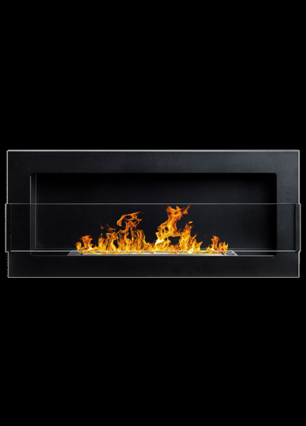 Биокамин 900х400х120 BLACK MAT + СТЕКЛО No Brand (347311697)
